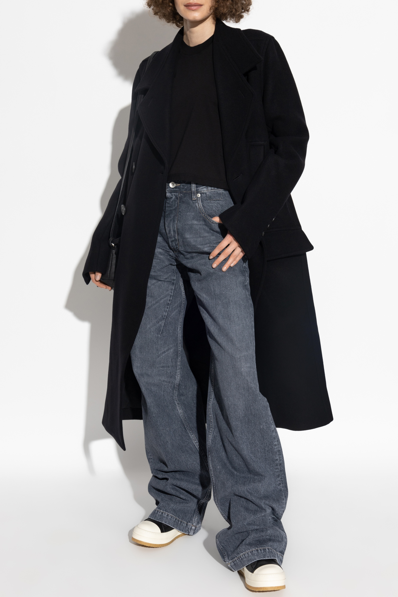 Black Double-breasted coat Rick Owens - Vitkac Canada